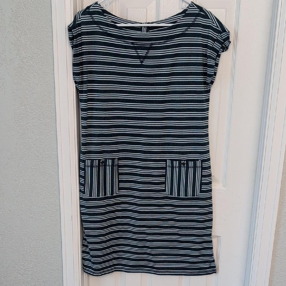 Talbots Blue and White Striped Dress